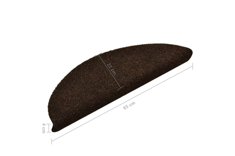Trappstegsmattor självhäftande 15 st brun 65x21x4 cm brodyr - Brun - Textilier & mattor - Mattor - Specialmatta - Trappstegsmattor