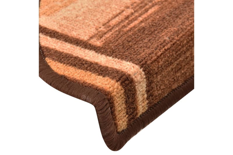 Trappstegsmattor självhäftande 15 st brun 65x21x4 cm - Brun - Textilier & mattor - Mattor - Specialmatta - Trappstegsmattor