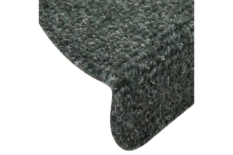 Trappstegsmattor självhäftande 15 st grön 65x21x4 cm brodyr - Grön - Textilier & mattor - Mattor - Specialmatta - Trappstegsmattor