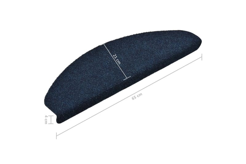 Trappstegsmattor självhäftande 15 st marinblå 65x21x4 cm bro - Blå - Textilier & mattor - Mattor - Specialmatta - Trappstegsmattor