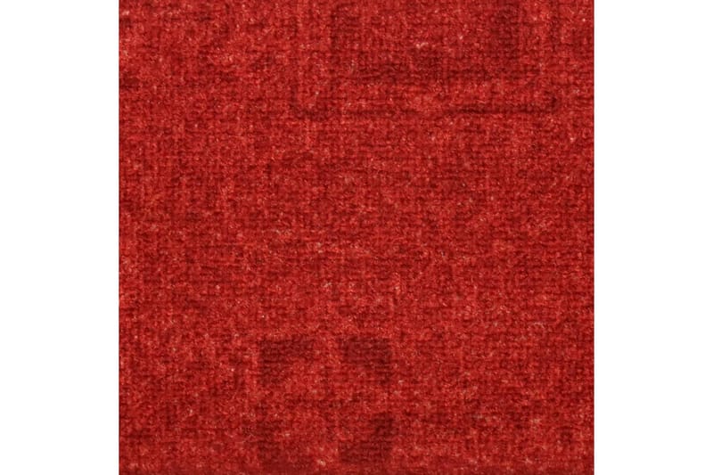 Trappstegsmattor självhäftande 15 st röd 65x21x4 cm - Röd - Trappstegsmattor