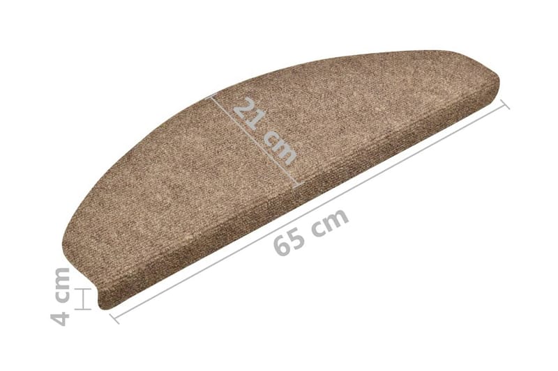 Trappstegsmattor självhäftande 5 st 65x21x4 cm - Kräm - Textilier & mattor - Mattor - Specialmatta - Trappstegsmattor