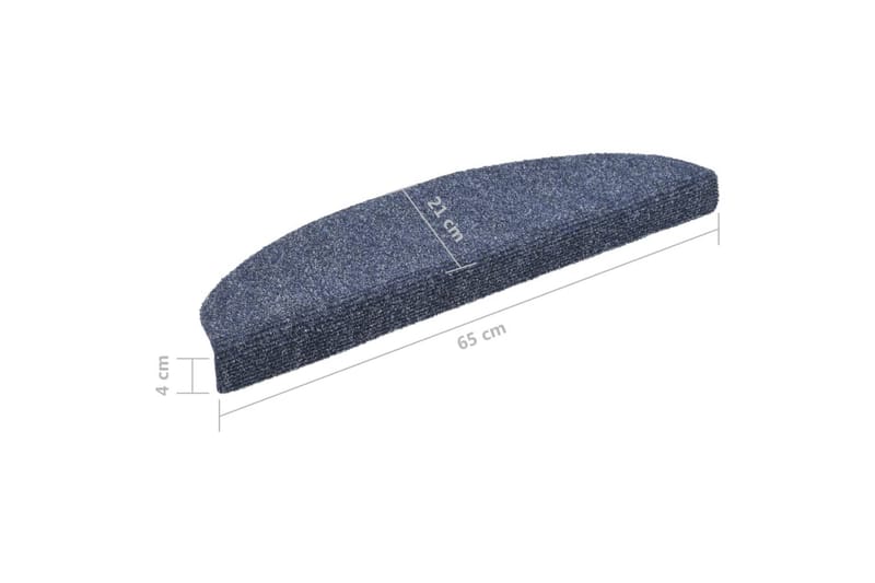 Trappstegsmattor självhäftande 5 st blå 65x21x4 cm brodyr - Blå - Textilier & mattor - Mattor - Specialmatta - Trappstegsmattor