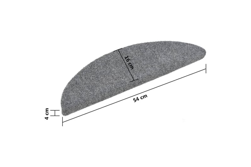 Trappstegsmattor självhäftande 5 st ljusgrå 56x17x3 cm brody - Grå - Textilier & mattor - Mattor - Specialmatta - Trappstegsmattor