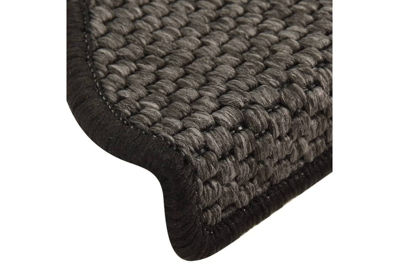 Trappstegsmattor självhäftande sisal 15 st 65x25 cm antracit - Grå - Textilier & mattor - Mattor - Specialmatta - Trappstegsmattor