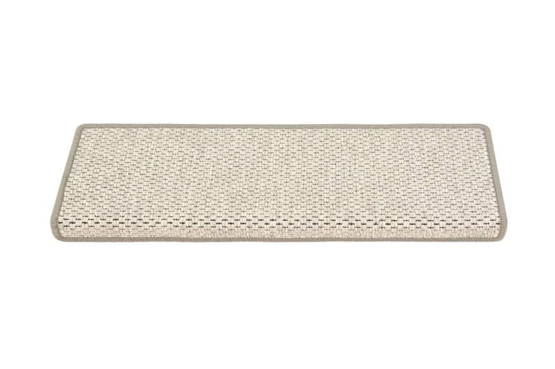 Trappstegsmattor självhäftande sisal 15 st 65x25 cm beige - Beige - Trappstegsmattor