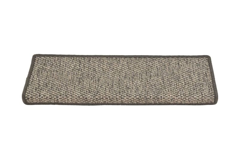 Trappstegsmattor självhäftande sisal 15 st 65x25 cm grå beig - Beige - Textilier & mattor - Mattor - Specialmatta - Trappstegsmattor