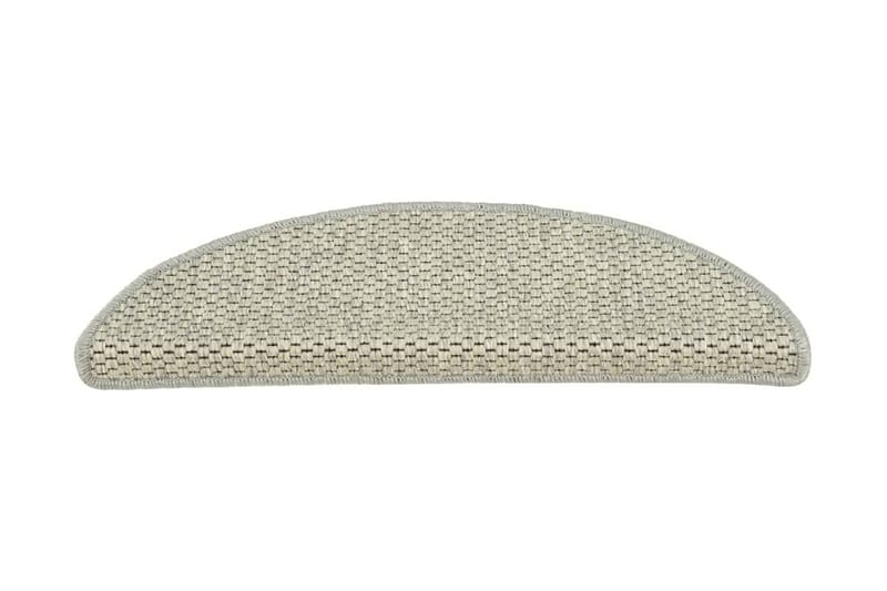 Trappstegsmattor självhäftande sisal 15 st 65x25 cm grå - Grå - Textilier & mattor - Mattor - Specialmatta - Trappstegsmattor