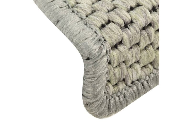 Trappstegsmattor självhäftande sisal 15 st 65x25 cm grå - Grå - Textilier & mattor - Mattor - Specialmatta - Trappstegsmattor