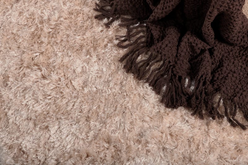 Natta Matta Rund 200 cm - Beige - Textilier & mattor - Mattor - Modern matta - Ryamattor