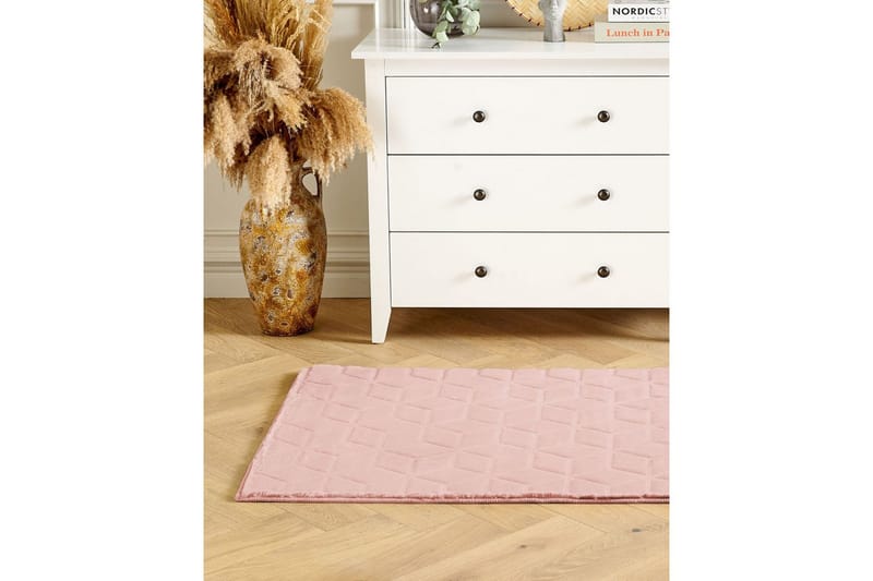 Thatta Skinnmatta 80x150 cm Rosa - Textilier & mattor - Mattor - Modern matta - Ryamattor