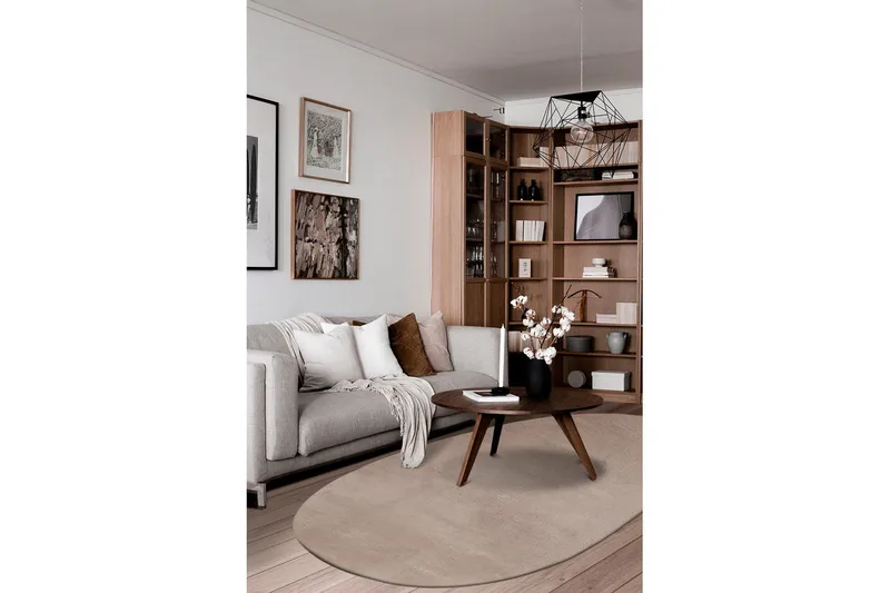 Tvättbar Matta Soft Shape - 200x290 cm, Greige - Textilier & mattor - Mattor - Flatvävda mattor