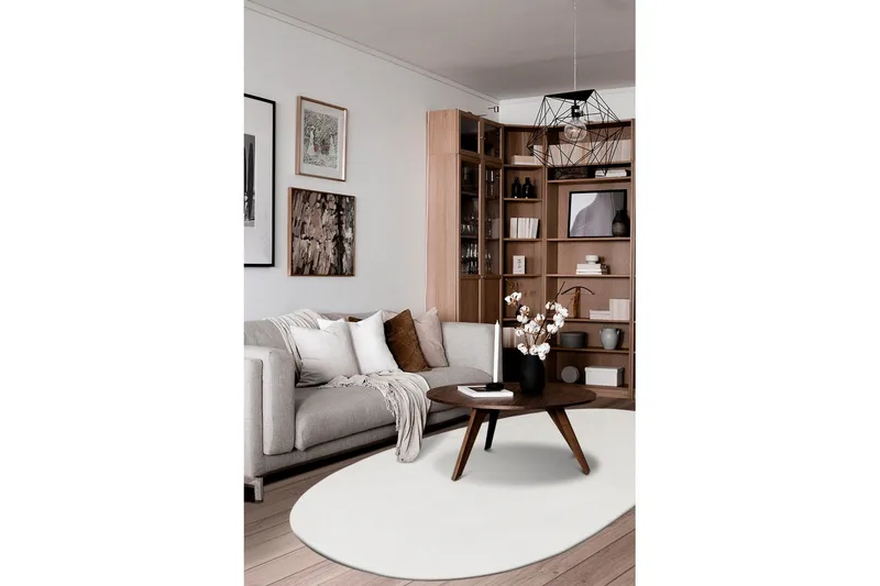 Tvättbar Matta Soft Shape - 240x340 cm, Vit - Textilier & mattor - Mattor - Flatvävda mattor