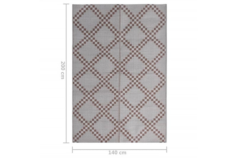 Utomhusmatta brun 140x200 cm PP - Brun - Textilier & mattor - Mattor - Utomhusmattor