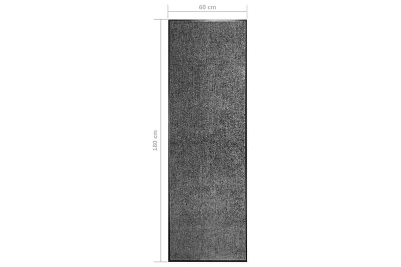 Dörrmatta antracit tvättbar 60x180 cm - Grå - Dörrmattor & entrémattor