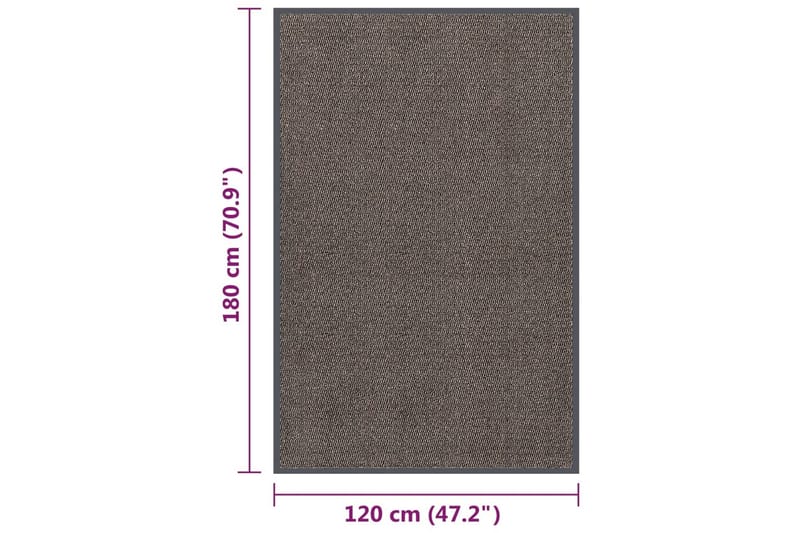 Dörrmatta tuftad 120x180 cm mörkbrun - Brun - Textilier & mattor - Mattor - Utomhusmattor - Dörrmattor & entrémattor