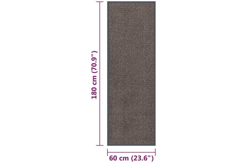 Dörrmatta tuftad 60x180 cm mörkbrun - Brun - Textilier & mattor - Mattor - Utomhusmattor - Dörrmattor & entrémattor