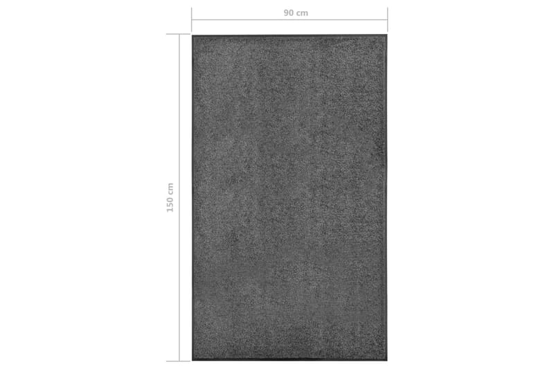 Dörrmatta tvättbar antracit 90x150 cm - Grå - Textilier & mattor - Mattor - Utomhusmattor - Dörrmattor & entrémattor