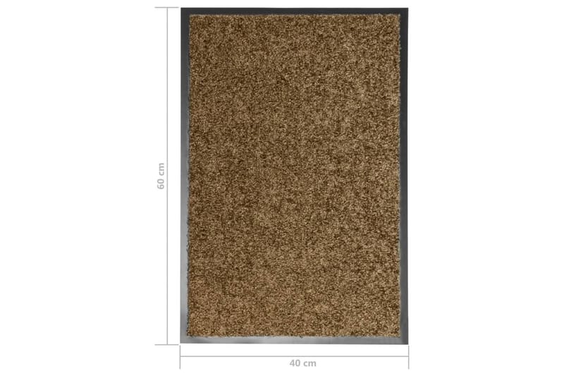 Dörrmatta tvättbar brun 40x60 cm - Brun - Dörrmattor & entrémattor