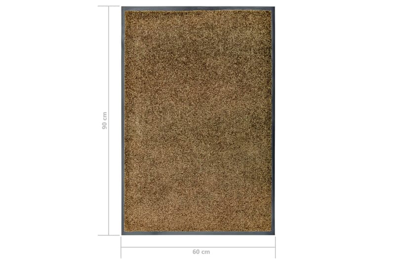 Dörrmatta tvättbar brun 60x90 cm - Brun - Textilier & mattor - Mattor - Utomhusmattor - Dörrmattor & entrémattor