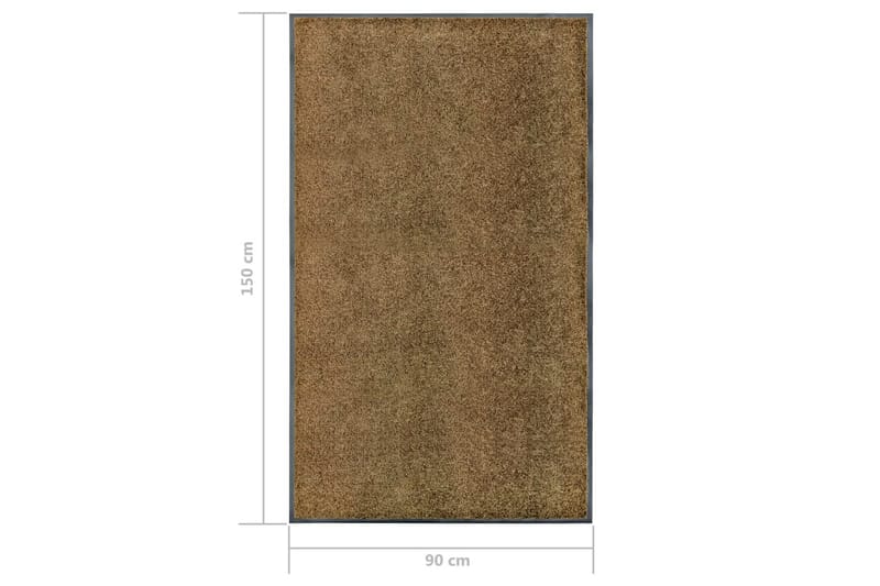 Dörrmatta tvättbar brun 90x150 cm - Brun - Textilier & mattor - Mattor - Utomhusmattor - Dörrmattor & entrémattor