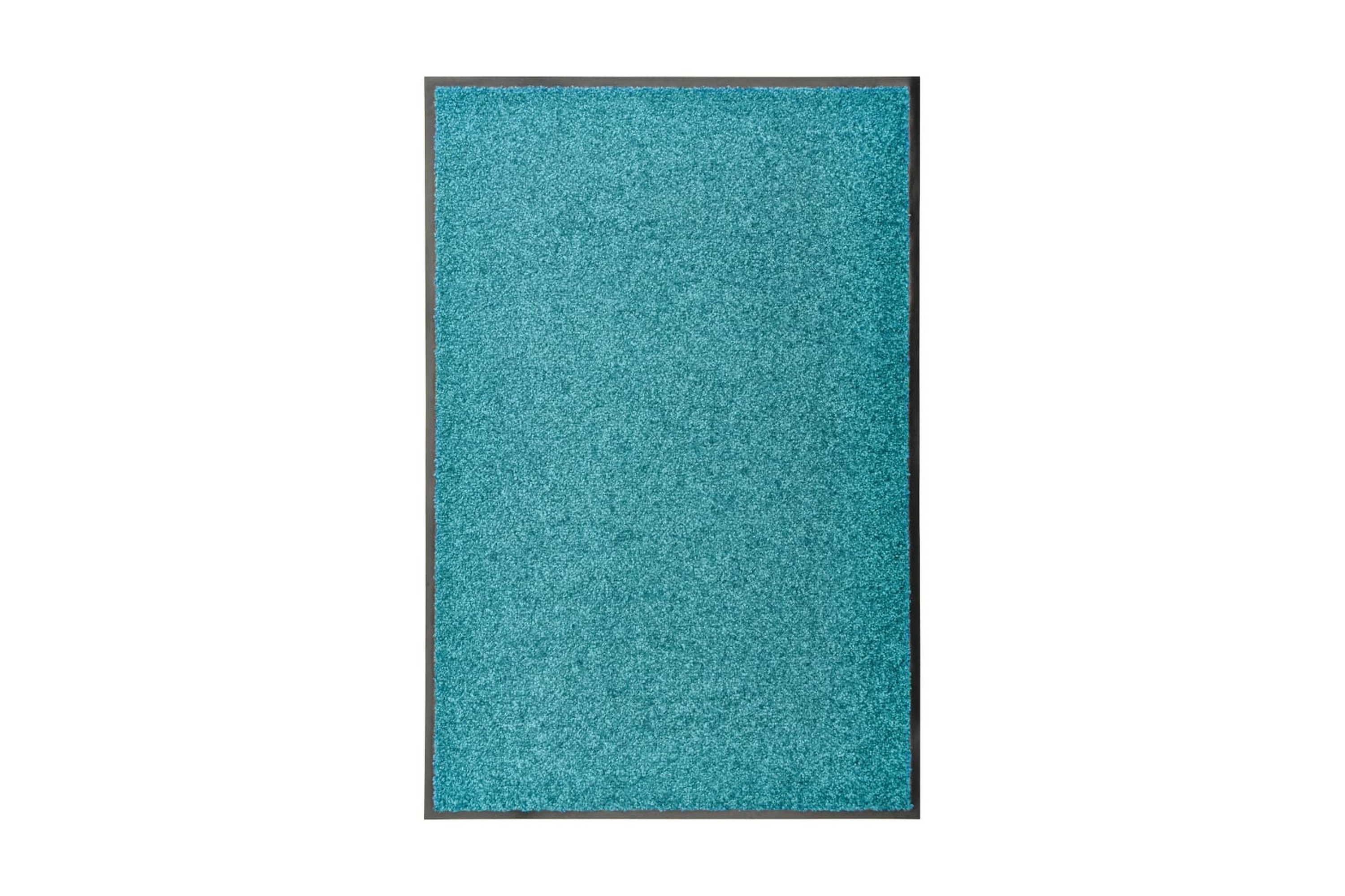 Dörrmatta tvättbar cyan 60×90 cm – Blå/Grön