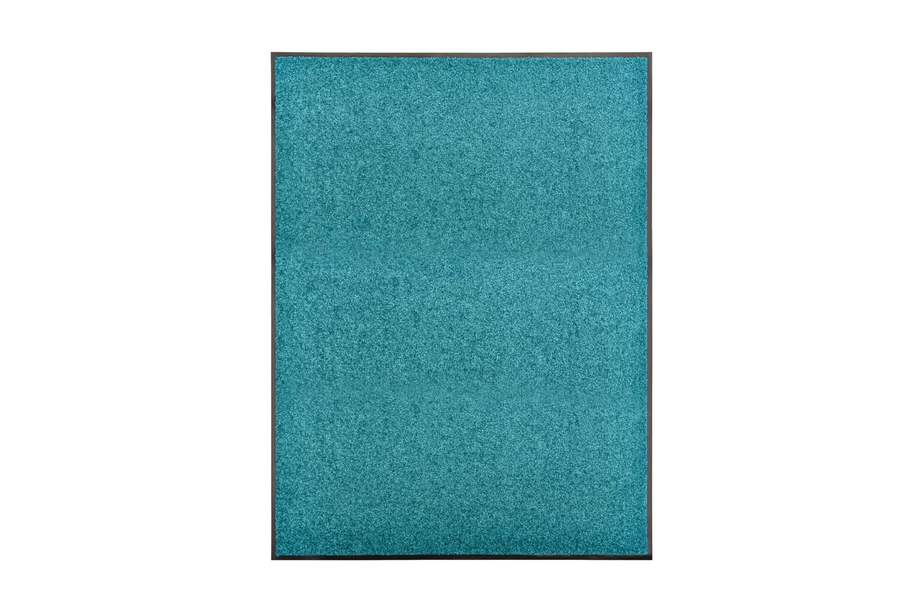 Dörrmatta tvättbar cyan 90×120 cm – Blå/Grön