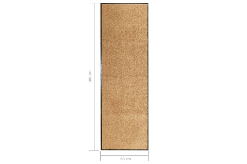 Dörrmatta tvättbar gräddvit 60x180 cm - Vit - Dörrmattor & entrémattor