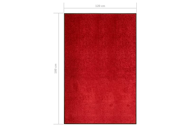 Dörrmatta tvättbar röd 120x180 cm - Röd - Textilier & mattor - Mattor - Utomhusmattor - Dörrmattor & entrémattor
