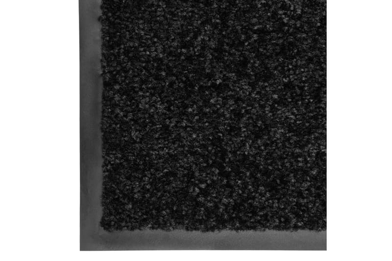 Dörrmatta tvättbar svart 60x180 cm - Svart - Små mattor - Stora mattor - Handvävda mattor - Dörrmattor & entrémattor