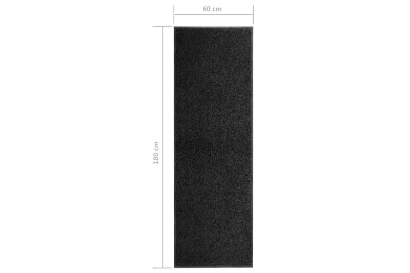 Dörrmatta tvättbar svart 60x180 cm - Svart - Små mattor - Stora mattor - Handvävda mattor - Dörrmattor & entrémattor
