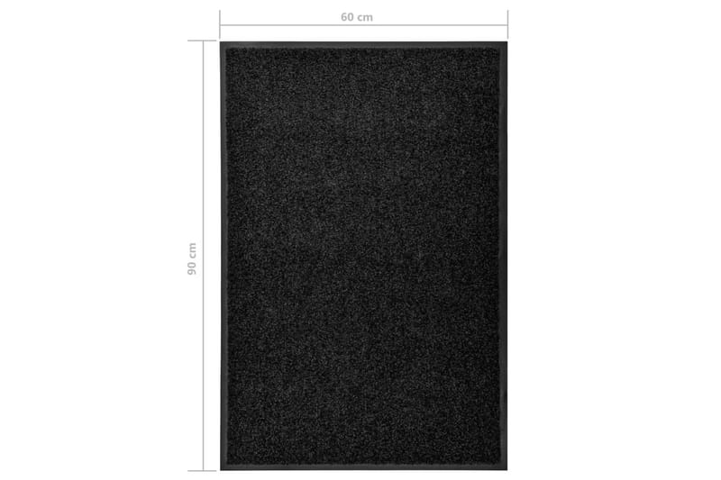 Dörrmatta tvättbar svart 60x90 cm - Svart - Textilier & mattor - Mattor - Utomhusmattor - Dörrmattor & entrémattor