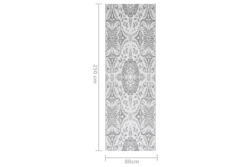 Utomhusmatta ljusgrå 80x250 cm PP - Grå - Textilier & mattor - Mattor - Utomhusmattor