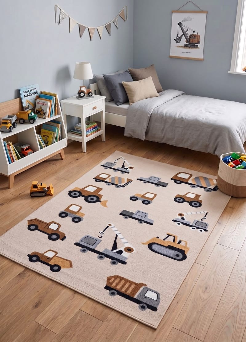 Maskinvävd Matta Play Wheels 120x160 cm - linne - Textilier & mattor - Mattor - Utomhusmattor - Balkongmatta