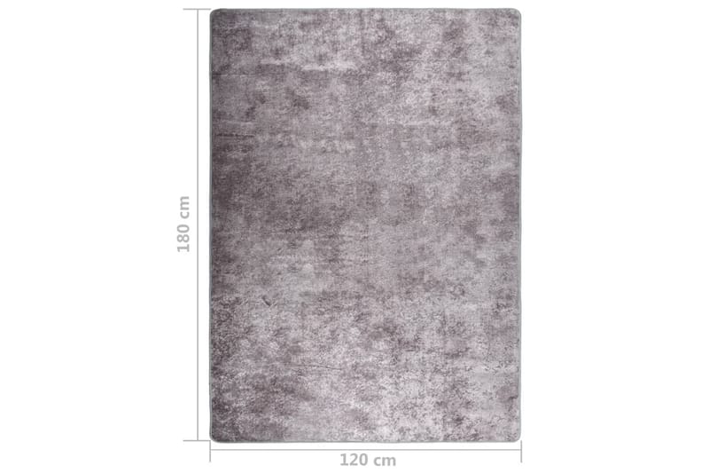 Matta tvättbar 120x180 cm grå halkfri - Grå - Plastmattor
