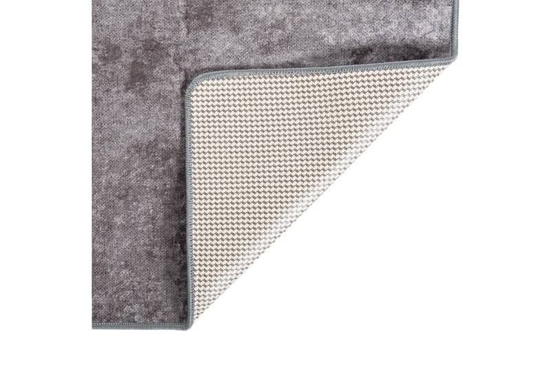 Matta tvättbar 190x300 cm grå halkfri - Grå - Plastmattor
