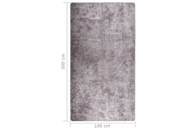 Matta tvättbar 190x300 cm grå halkfri - Grå - Textilier & mattor - Mattor - Utomhusmattor - Plastmattor