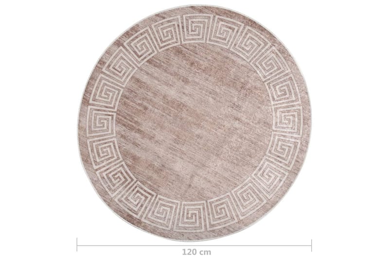 Matta tvättbar Ï†120 cm beige halkfri - Beige - Textilier & mattor - Mattor - Utomhusmattor - Plastmattor