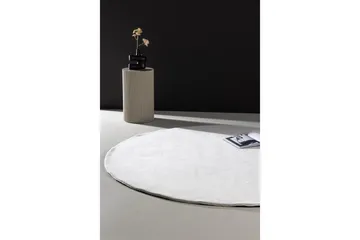 Nixie Plastmatta 200 cm Rund - Vit - Textilier & mattor - Mattor - Modern matta - Friezemattor