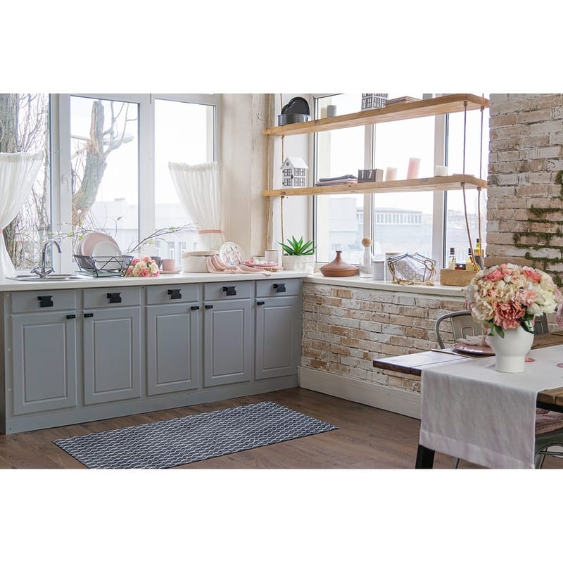 Plastmatta Hilma Link - 150x220 cm, Blå - Textilier & mattor - Mattor - Utomhusmattor - Plastmattor