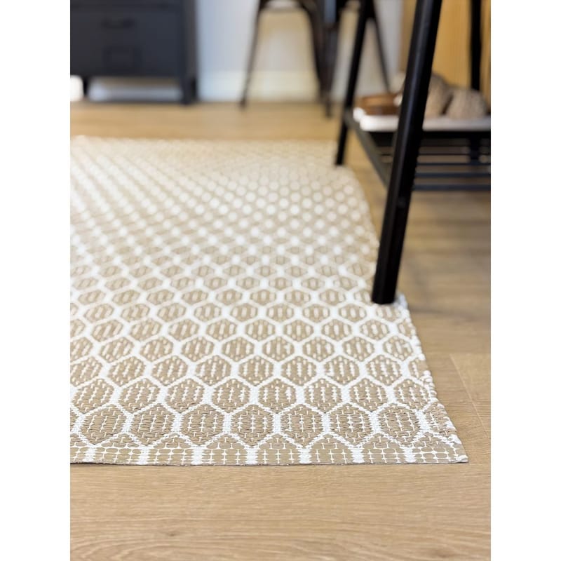 Plastmatta Hilma Link - 150x220 cm, Linne - Textilier & mattor - Mattor - Utomhusmattor - Plastmattor