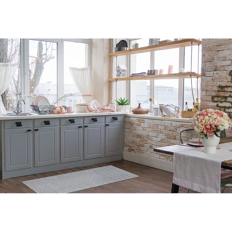 Plastmatta Hilma Link - 70x150 cm, Grå - Textilier & mattor - Mattor - Utomhusmattor - Plastmattor