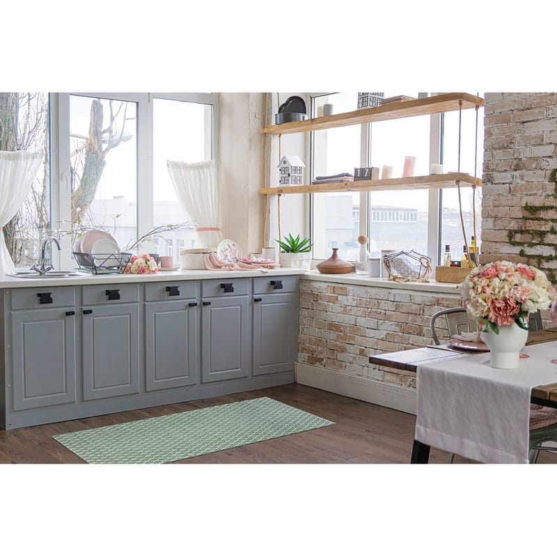 Plastmatta Hilma Link - 70x150 cm, Grön - Textilier & mattor - Mattor - Utomhusmattor - Plastmattor