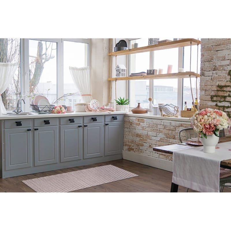 Plastmatta Hilma Link - 70x300 cm, Rosa - Textilier & mattor - Mattor - Utomhusmattor - Plastmattor