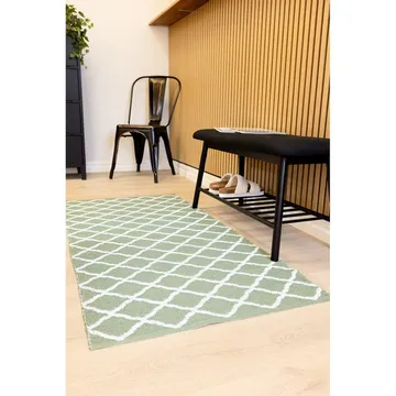 Plastmatta Hilma Wave - 150x220 cm, Grön - Textilier & mattor - Mattor - Modern matta - Friezemattor