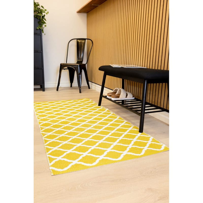 Plastmatta Hilma Wave - 150x220 cm, Gul - Textilier & mattor - Mattor - Utomhusmattor - Plastmattor