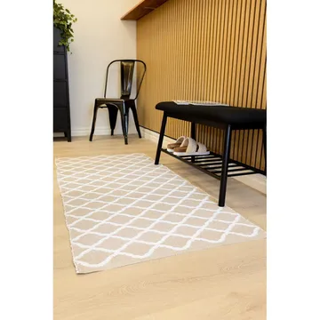 Plastmatta Hilma Wave - 150x220 cm, Linne - Textilier & mattor - Mattor - Modern matta - Friezemattor