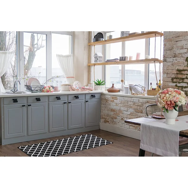 Plastmatta Hilma Wave - 150x220 cm, Svart - Textilier & mattor - Mattor - Utomhusmattor - Plastmattor