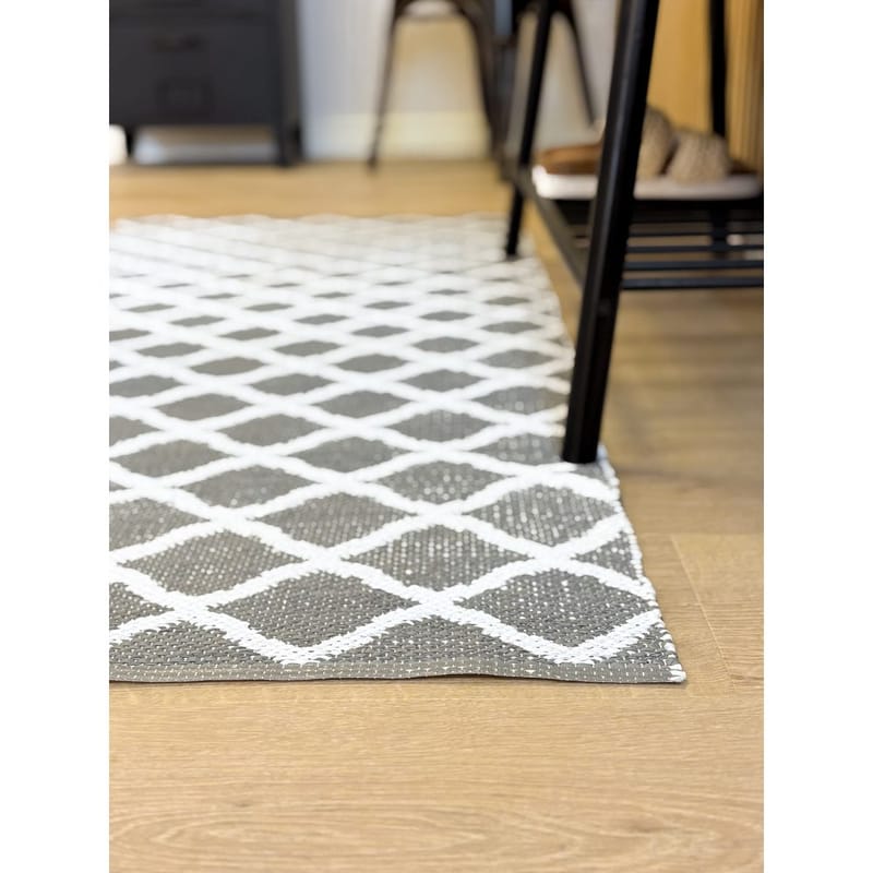 Plastmatta Hilma Wave - 70x150 cm, Grå - Textilier & mattor - Mattor - Utomhusmattor - Plastmattor