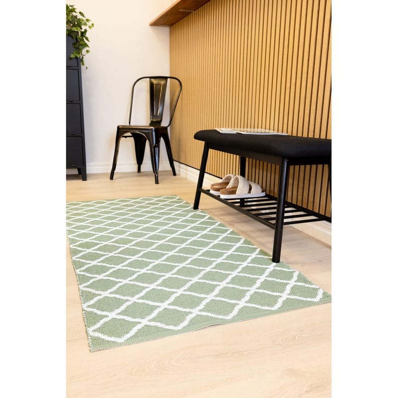 Plastmatta Hilma Wave - 70x150 cm, Grön - Textilier & mattor - Mattor - Utomhusmattor - Plastmattor